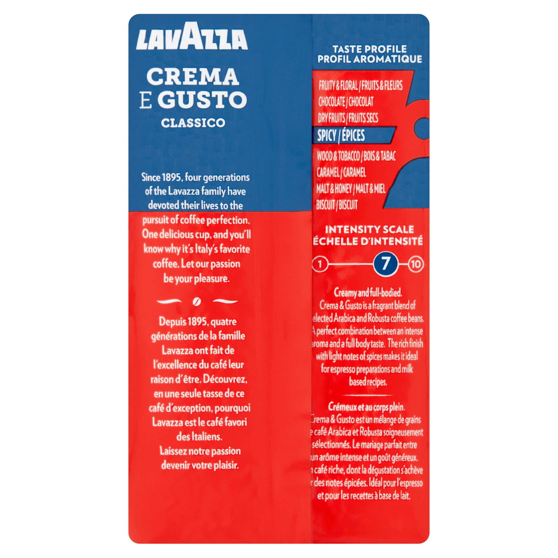 Lavazza Crema E Gusto Blend - Dark Roast - Ground Coffee