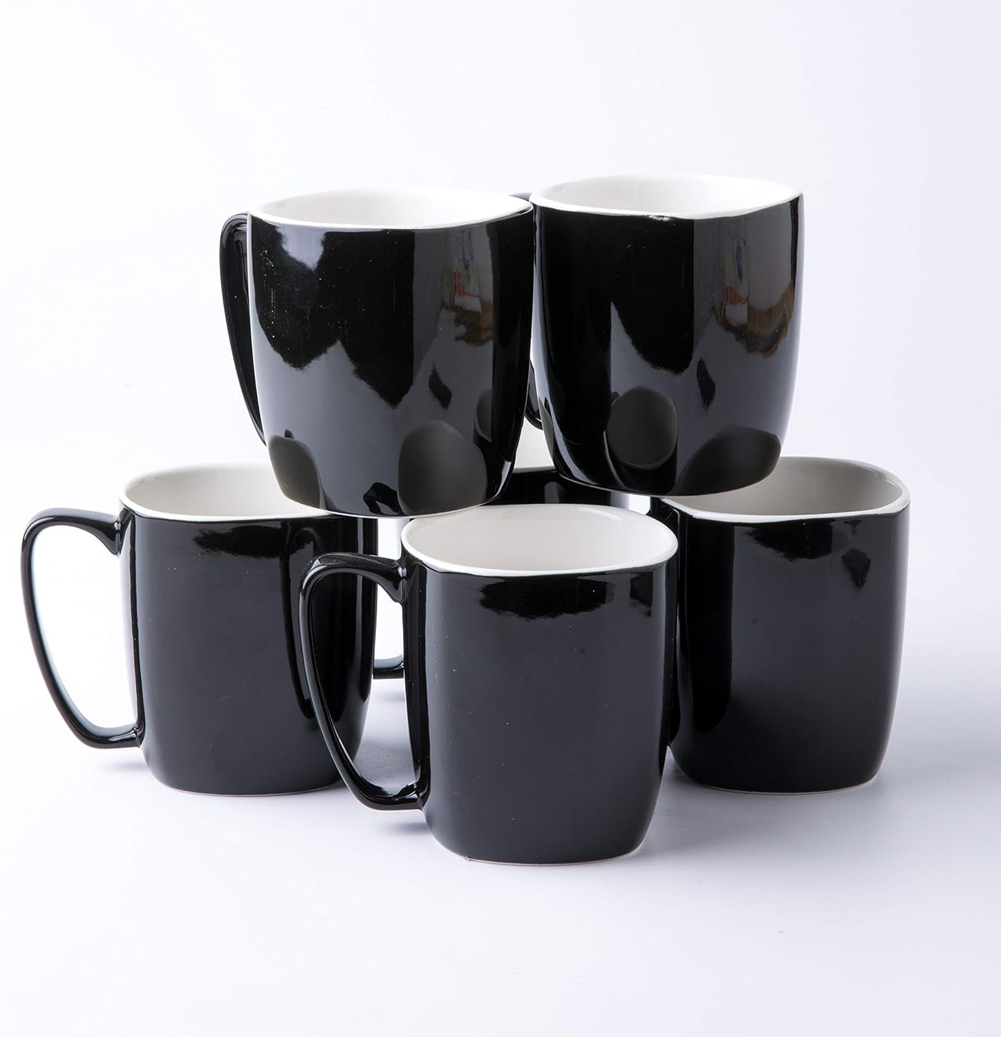 Porcelain Mugs - Bistro Collection - Set of 6