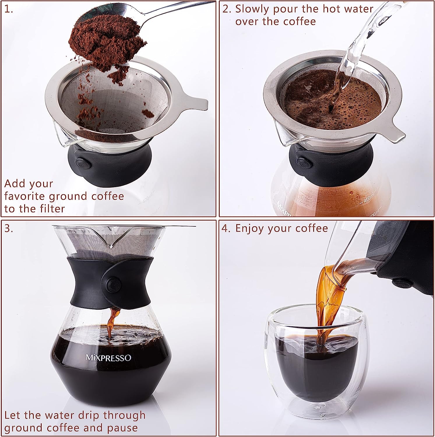 Mixpresso Pour Over Coffee Maker