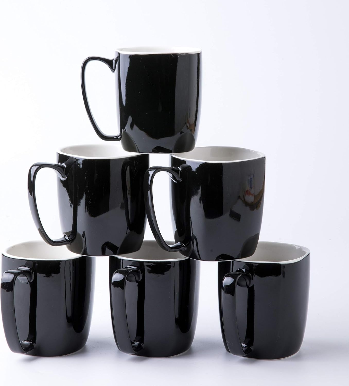 Porcelain Mugs - Bistro Collection - Set of 6